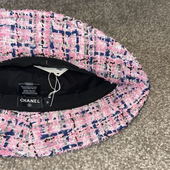 Chanel 23P Cloche Bucket Hat Cap Pink Tweed Women\'s Medium | AA8984B10509 NN112 main image 10